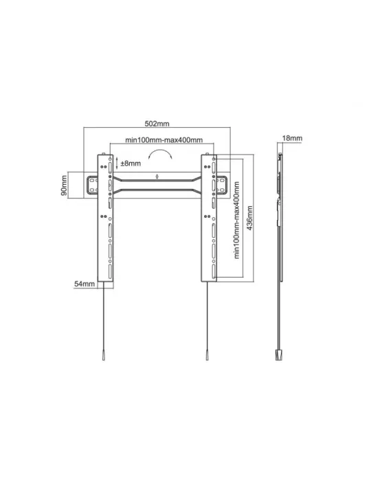 MULTIBRACKETS 5556 Multibrackets VESA Wallmount SuperSlim Fixed 400 Max REF  MULTIBRACKETS MUL5556 | MusicGoodDeal