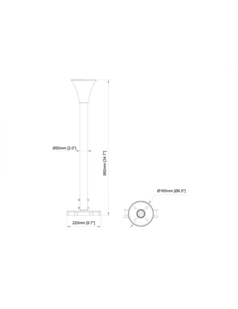 MULTIBRACKETS 4547 Caisson colonne 55'' colonne Multibrackets Enclosure 55" Column Medium - écran 55" VESA Max 600x400