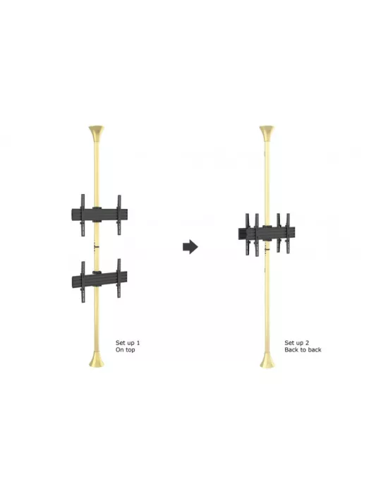 MULTIBRACKETS 5730 Boden-Decken-Halterung Multibrackets Floor to Ceiling Mount Pro MBFC2U - 2 Monitore 40 -65  VESA Max 600x40