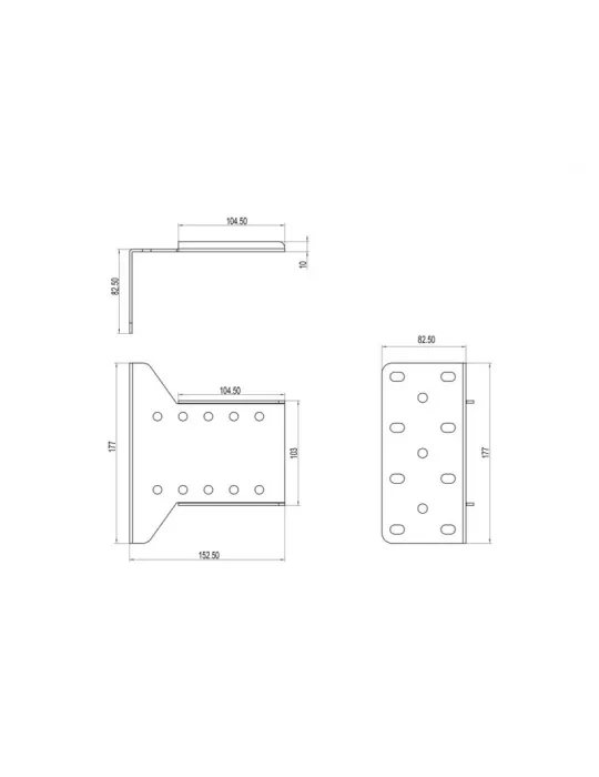 MULTIRACKETS 7338 Equerre murale Pro Series- Placa expositora simple de pared Ref MULTIBRACKETS MUL7338 | MusicGoodDeal