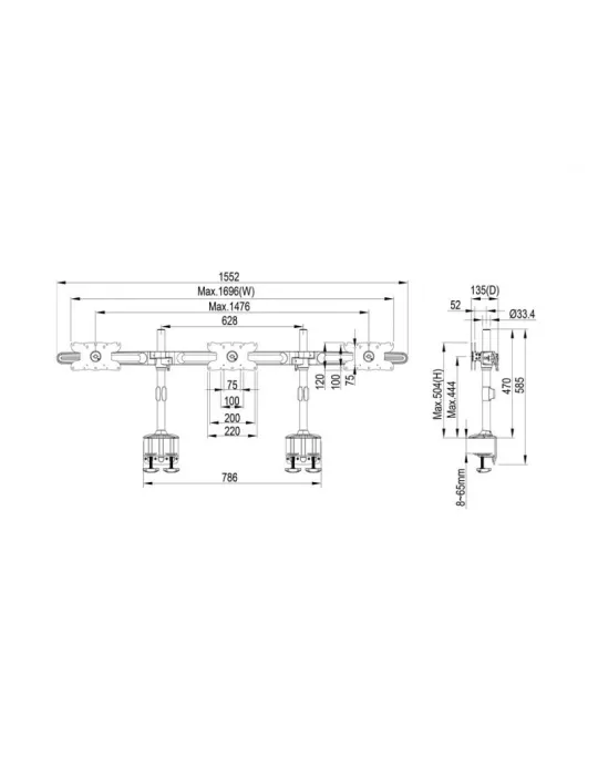 MULTIPANTALLA 0389 Soporte de mesa giratorio  | MusicGoodDeal