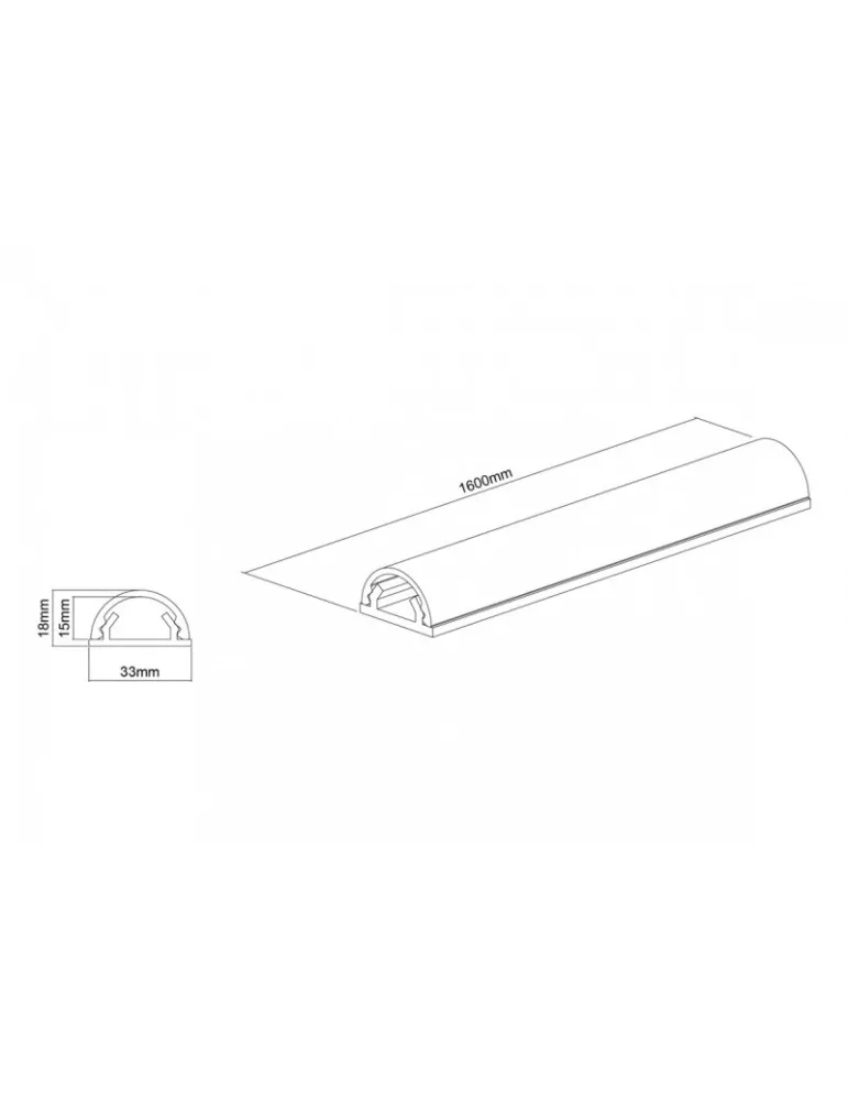 MULTIBRACKETS 1301 Multibrackets Cable Cover Grey - 33 mm x 16 m MULTIBRACKETS MUL1301 | MusicGoodDeal