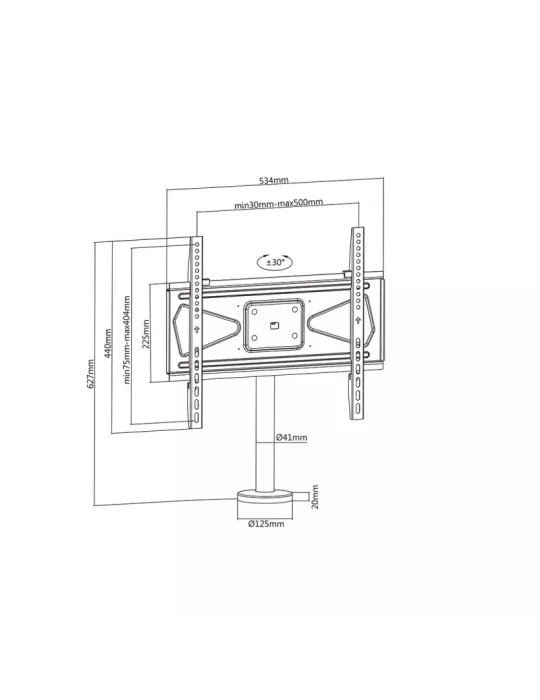 MULTIBRACKETS 4417 Tischhalterung zur Befestigung von 32  -55   Bildschirmen VESA MAX 400x400 REF  441 MULTIBRACKETS MUL4417 |