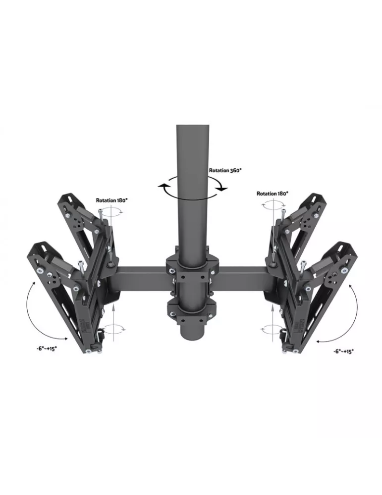 MULTIBRACKETS 2475 Doppelte V-förmige Halterung Dual Bracket V Shape 32  -43   für Pfostenmontage MULTIBRACKETS MUL2475 | Musi