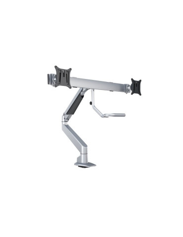 MULTIBRACKETS 6362 Gelenkige Tischhalterung Multibrackets Gas Lift Arm w. Duo Crossbar - 2 Bildschirme von 15 -28  VESA Max 10