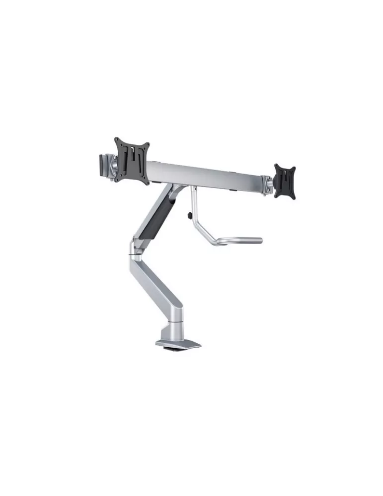 MULTIBRACKETS 6362 Support de table articulé Multibrackets Gas Lift Arm w. Duo Crossbar - 2 écrans de 15"- 28" VESA Max 100x100