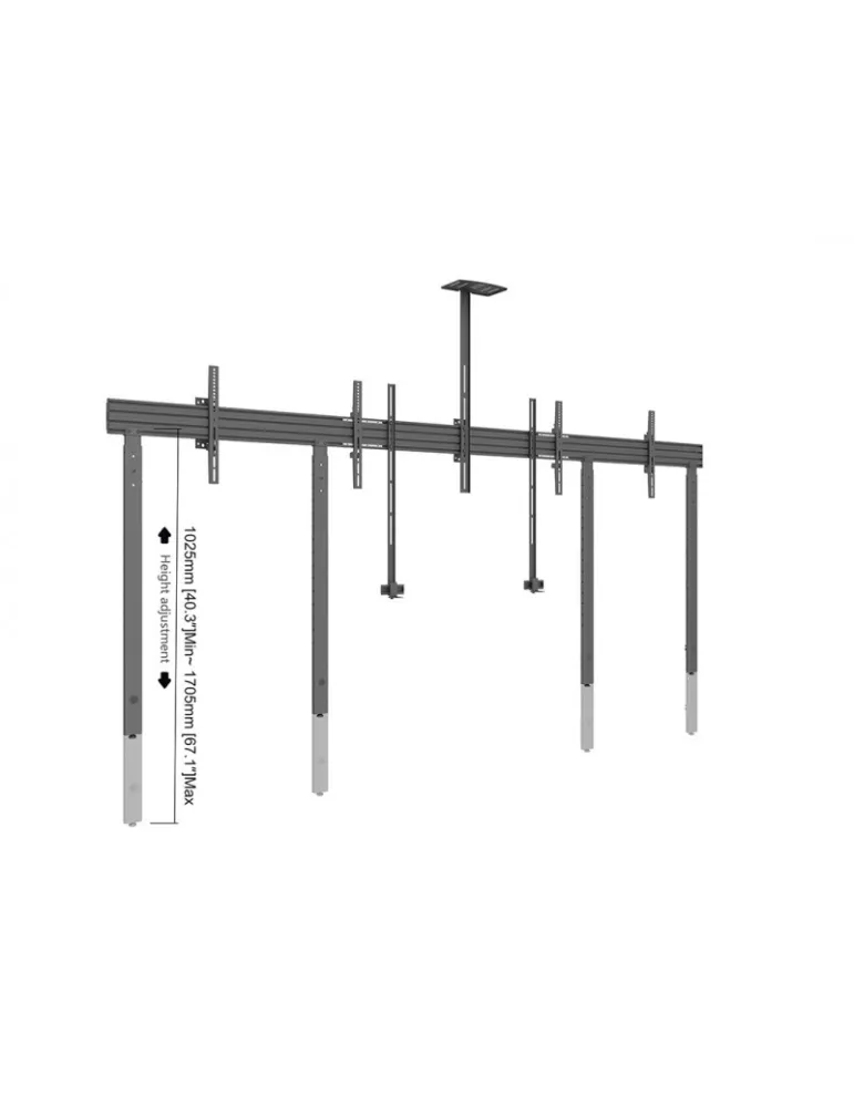 MULTIBRACKETS 3991 Support sol mur Multibrackets Collaboration - Side by Side with brackets - écran 32 -90  VESA Max 800x400 M