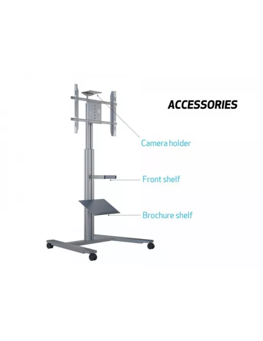 MULTIBRACKETS 6096 Motorisierter mobiler Ständer Multibrackets Motorized Display Stand Wheelbase für 30 -60 -Bildschirme Last