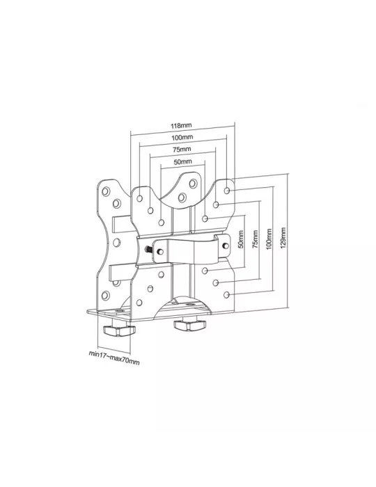 MULTIBRACKETS 4448 Support pour solution multimédia Multibrackets Thin Client Holder Charge 5kg