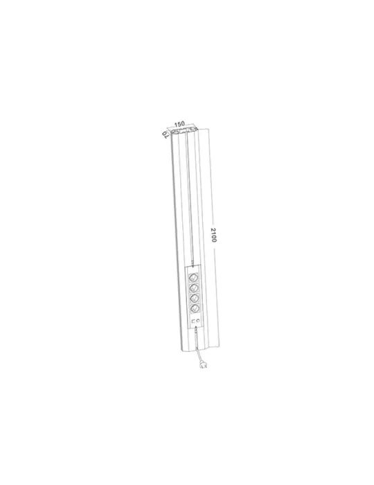 MULTIBRACKETS 6337 Barre de support écran 210cm de hauteur Multibrackets Public Display Stand Pillar 210 Silver - Rail d'alimen