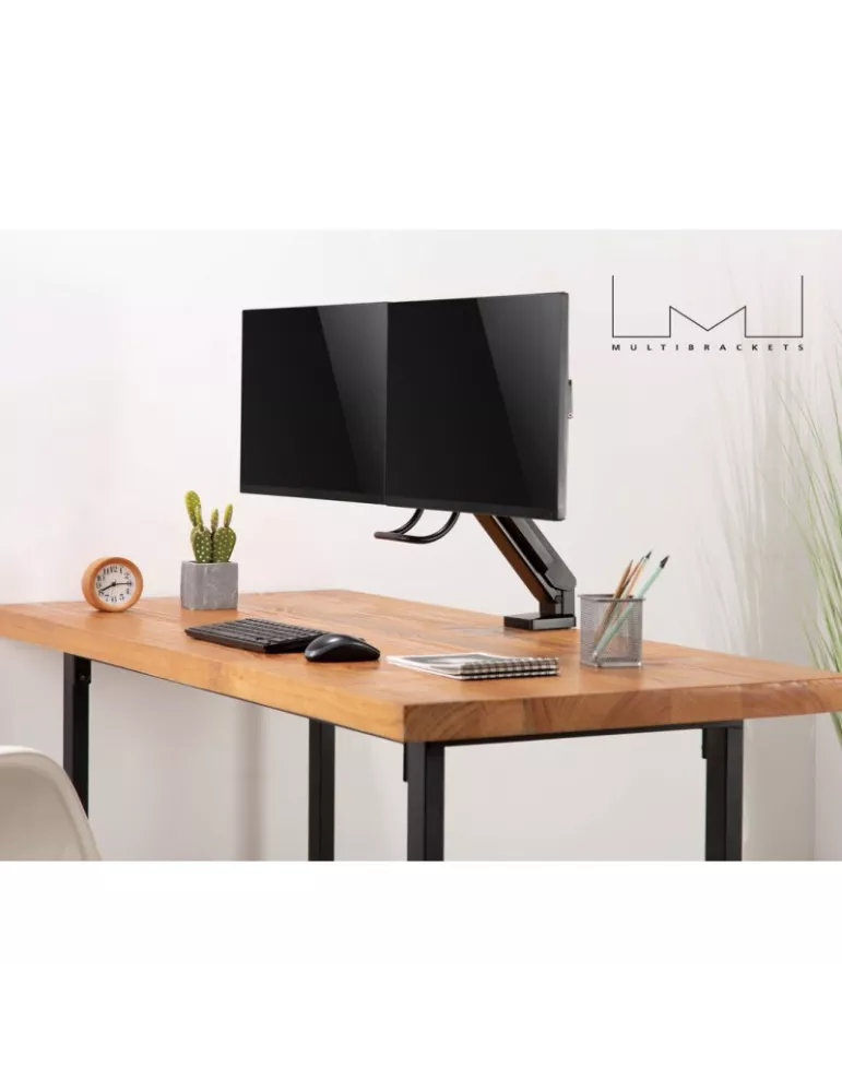 MULTIBRACKETS 9981 Multibrackets Deskmount Slim Basic Dual articulated table stand - 17  - 27  screen Vesa Max 100x100 MULTIBR