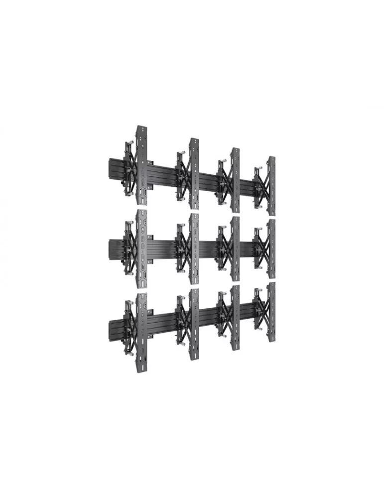MULTIBRACKETS 2635 Wallmount Multibrackets Wallmount Pro MBW2UX3 Push In Pop Out Black - 6 screens 40 -65  VESA Max 600x400 MU