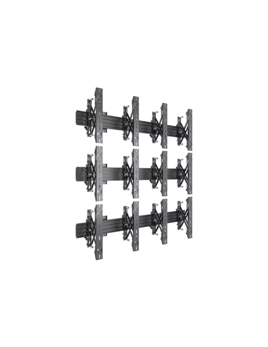MULTIBRACKETS 2635 Support mural Multibrackets Wallmount Pro MBW2UX3 Push In Pop Out Black - 6 écrans 40"-65" VESA Max 600x400