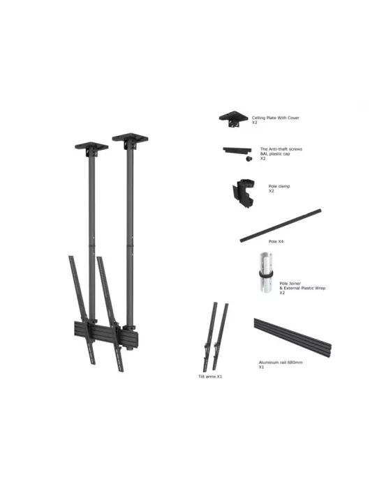 MULTIBRACKETS 6133 Ceiling mount Multibrackets MBC1UPSD Ceiling Mount Pro - screen 40 -100  VESA Max 600x900 MULTIBRACKETS MUL