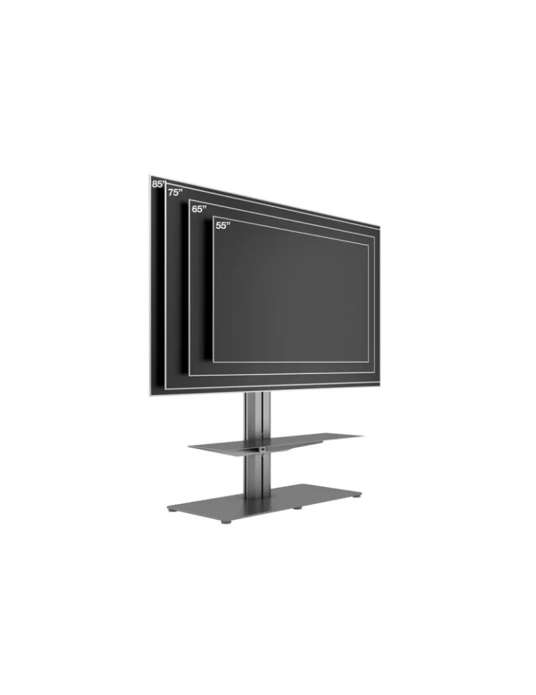 MULTIBRACKETS 0846 Floor stand including shelf Multibrackets Public Display Stand 110 HD Simple Black Floorbase -screen 50 -85
