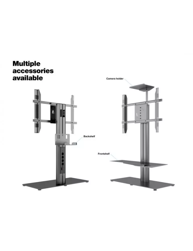 MULTIBRACKETS 0846 Support sol avec tablette inclus Multibrackets Public Display Stand 110 HD Simple Noir Floorbase -écran 50"-