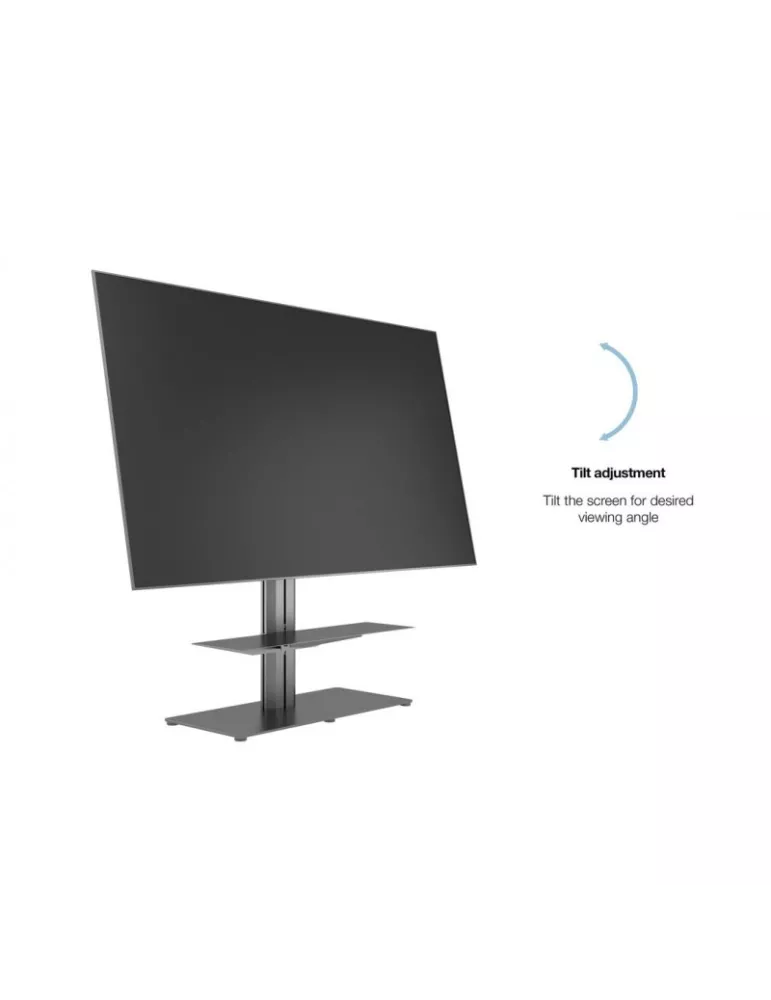 MULTIBRACKETS 0846 Support sol avec tablette inclus Multibrackets Public Display Stand 110 HD Simple Noir Floorbase -écran 50"-