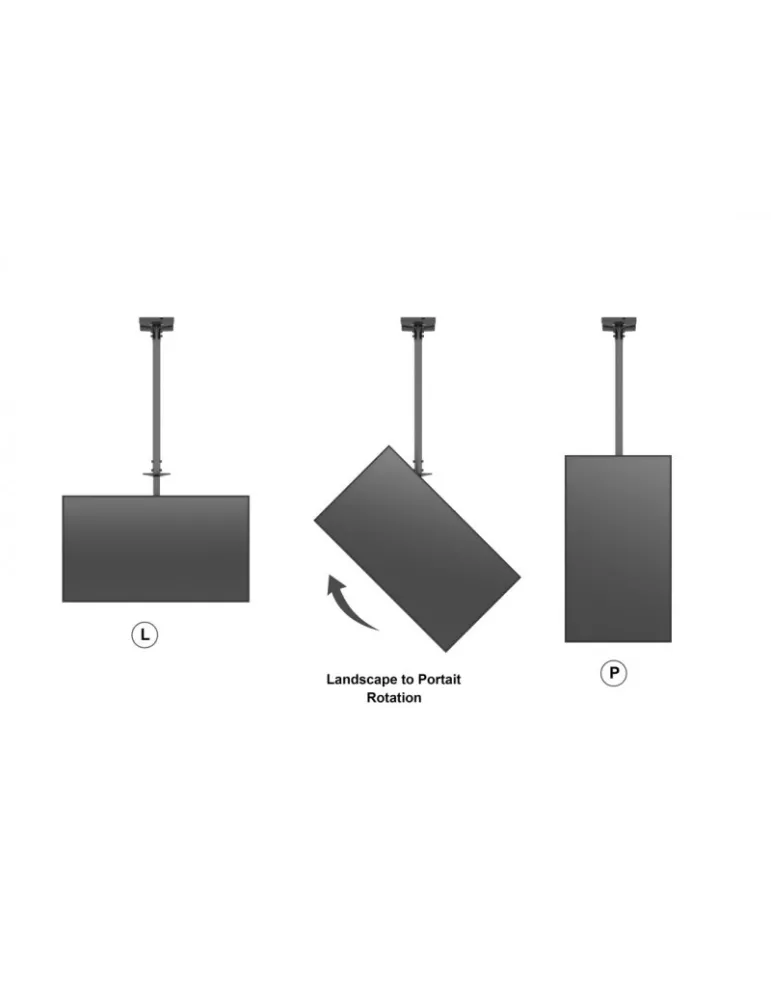 MULTIBRACKETS 5460 Support plafond Multibrackets Public Ceilingmount Medium Single - écran 32"-55" VESA Max 400x400