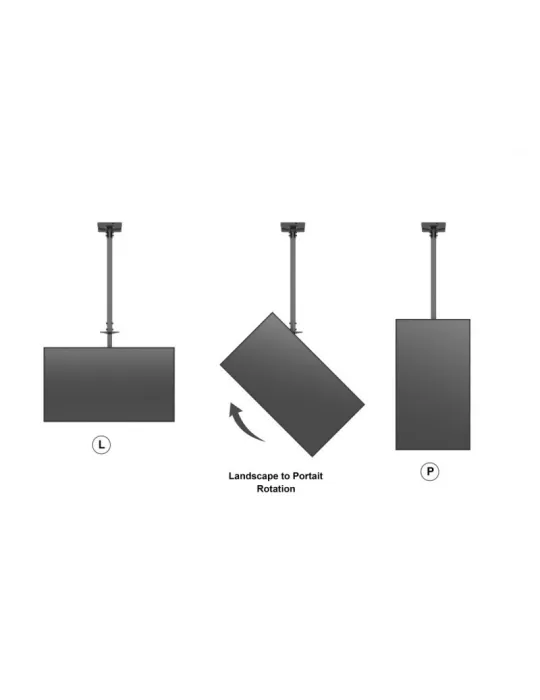 MULTIBRACKETS 5460 Deckenhalter Multibrackets Public Ceilingmount Medium Single - Bildschirm 32 -55  VESA Max 400x400 MULTIBRA