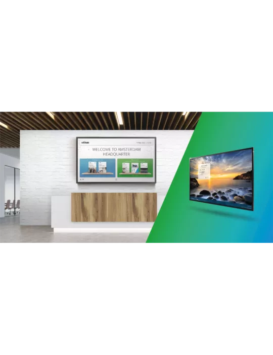 VIVITEK DK753 Moniteur 75''   4K UHD 500cd/m2 SoC 24/7 Paysage/Portrait