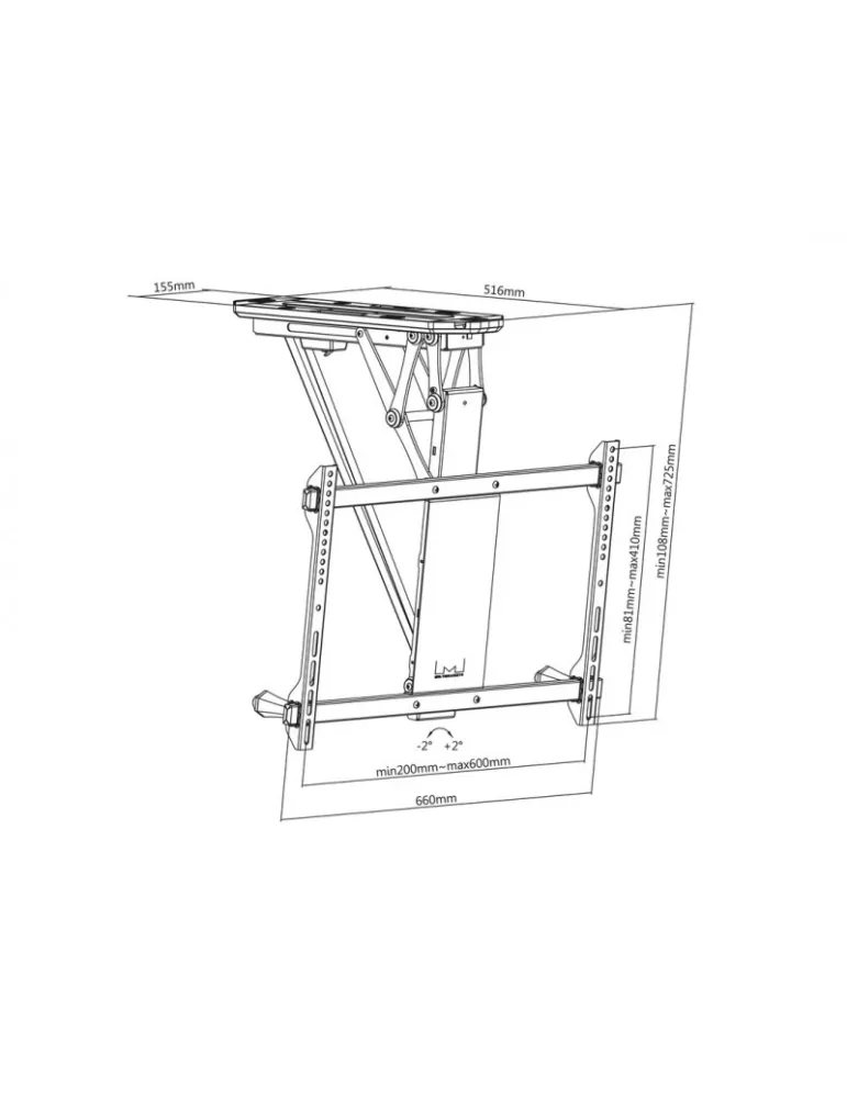 MULTIBRACKETS 7888 Support plafond motorisé Multibrackets Motorized Ceiling Mount - écran 32"-70" Vesa Max 600x400