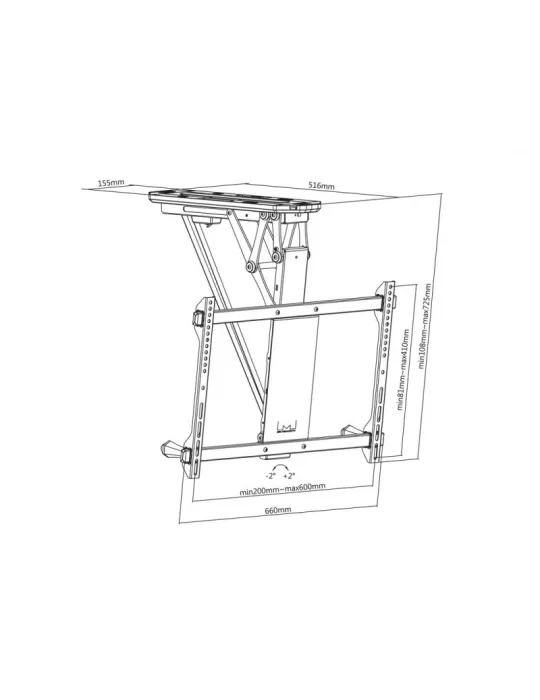 MULTIBRACKETS 7888 Motorisierte Deckenhalterung Multibrackets Motorized Ceiling Mount - 32 -70 -Bildschirm Vesa Max 600x400 MU