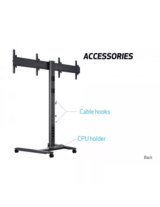 MULTIBRACKETS 5358 Support mobile inclinable Multibrackets Public Display Stand 180 HD Dual - 2 screens 40 -60  VESA Max 800x4