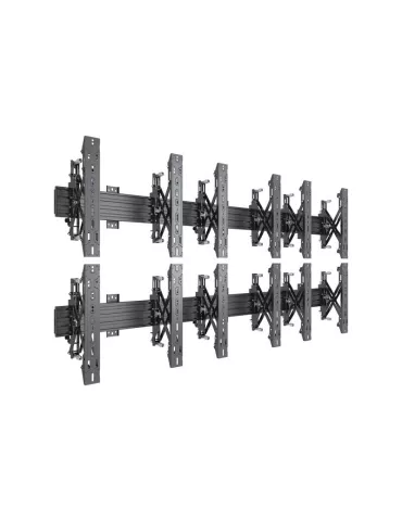 MULTIBRACKETS 5044 Wallmount Multibrackets Wallmount Pro MBW3x2U Push In Pop Out Black - 6 screens 32 -55  VESA Max 400x400 MU