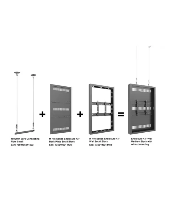 MULTIBRACKETS 1102 Cadre Multibrackets Enclosure Wall Small Black - Samsung 43" QB/QM/QH REF: