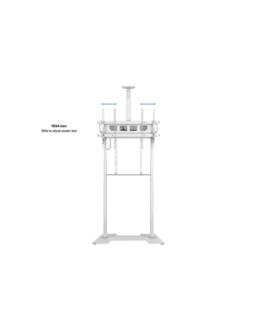 MULTIBRACKETS 0181 Support sol motorisé  FloorBase XL 150kg Blanc Ecran 42" - 100" -Vesa Max 1000x600 2