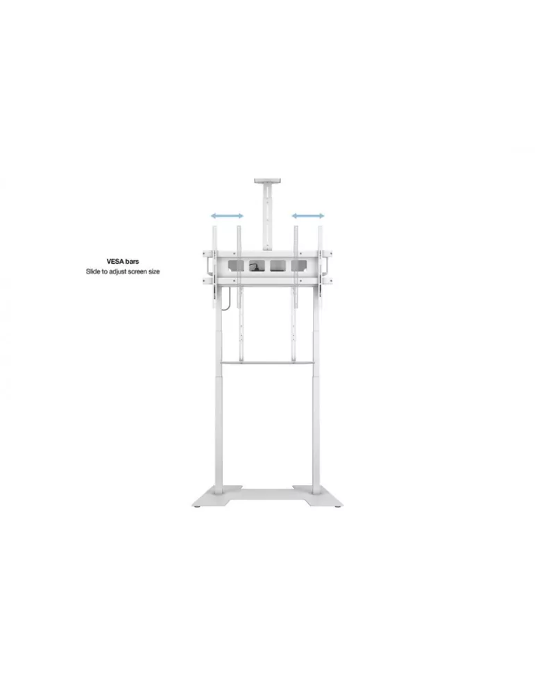 MULTIBRACKETS 0181 Support sol motorisé  FloorBase XL 150kg Blanc Ecran 42" - 100" -Vesa Max 1000x600