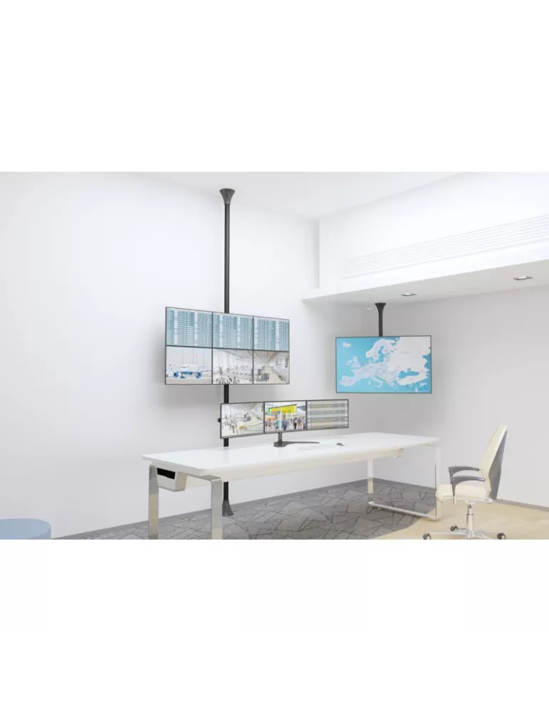 MULTIBRACKETS 2017 Support sol plafond Multibrackets Floor to Ceiling Mount Pro MBFC3X2U-F100 - 6 écrans 15"-32" VESA Max 100x1