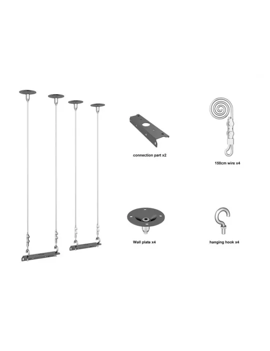 MULTIBRACKETS 1546 Support plafond par élingues Multibrackets 1500mm Wire Connecting Plate Large
