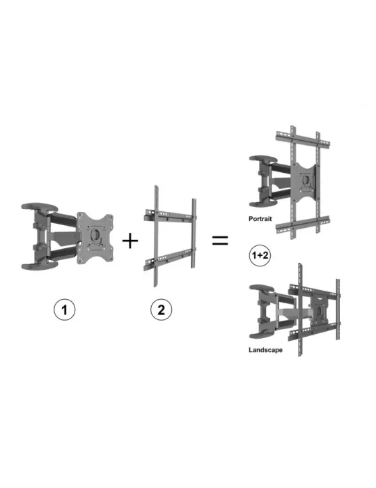 MULTIBRACKETS 2314 Support mural articulé Multibrackets FlexArm Full Motion Dual Portrait 400x600 pour ECran LCD 40"-70" - Poid
