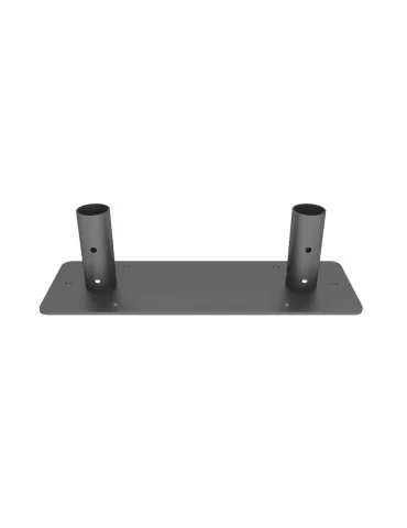 MULTIBRACKETS 6305 Embase en acier a fixer au sol Multibrackets Bolt Down Dual Pole Plate Noir 2