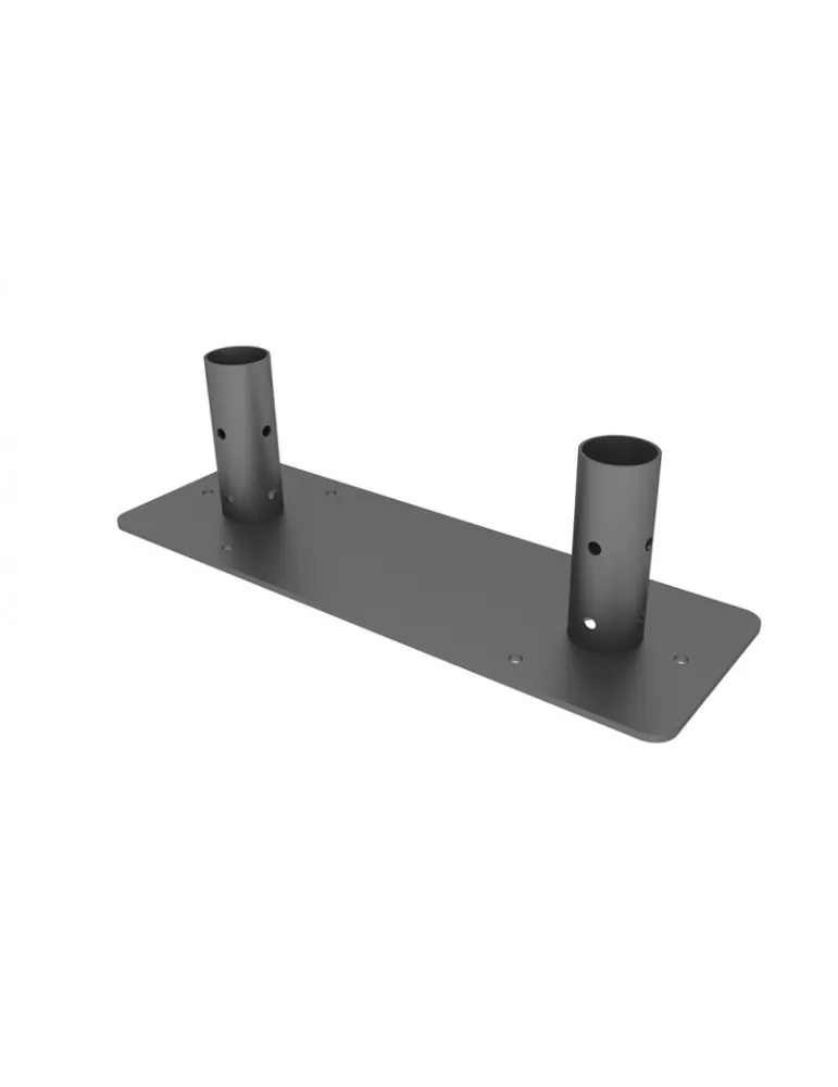 MULTIBRACKETS 6305 Embase en acier a fixer au sol Multibrackets Bolt Down Dual Pole Plate Noir