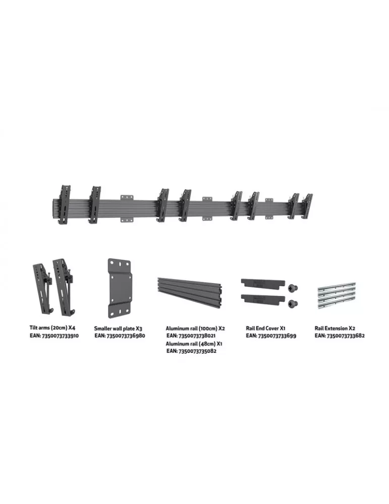 MULTIBRACKETS 5971 Tilting wall mount Multibrackets Wallmount Pro MBW4U 200 - 4 screens 27 -32  VESA Max 200x200 MULTIBRACKETS