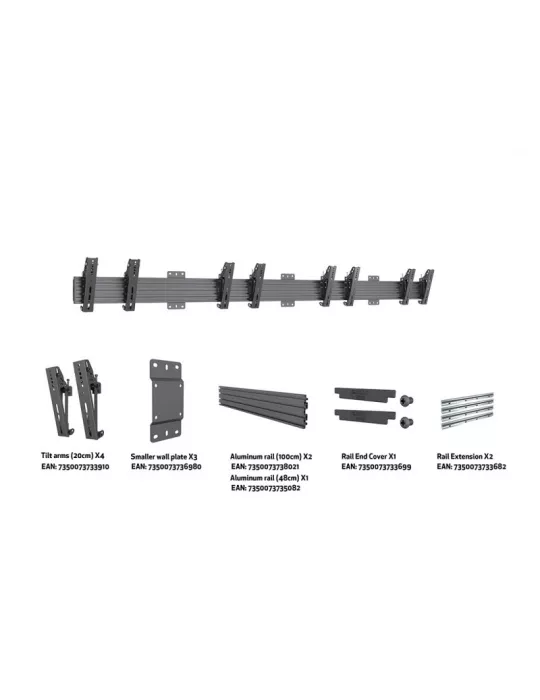 MULTIBRACKETS 5971 Neigbare Wandhalterung Multibrackets Wallmount Pro MBW4U 200 - 4 Bildschirme 27 -32  VESA Max 200x200 MULTI