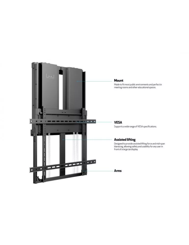 MULTIBRACKETS 7772 Multibrackets Counterbalanced Wallmount HD 60-90kg Wandhalterung für 75  - 90  LCD-Bildschirm VESA MAX 800x