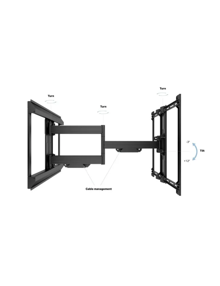 MULTIBRACKETS 2864 Support mural Articulé Multibrackets Flexarm Pro Dual HD Offset pour ecran 42"-100" - Poids 70kg Vesa 700x50