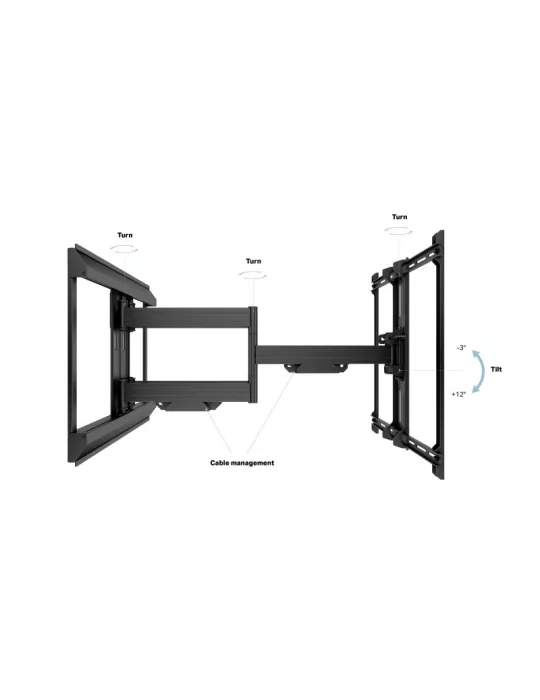 MULTIBRACKETS 2864 Wandhalterung Multibrackets Flexarm Pro Dual HD Offset für Bildschirm 42 -100  - Gewicht 70kg Vesa 700x500