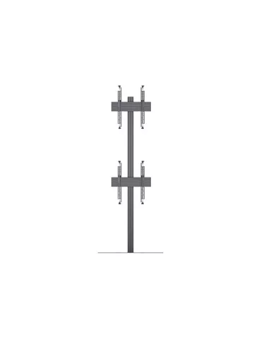 MULTIBRACKETS 5612 Support sol a fixer Multibrackets Floorstand Column Pro MBFSC2U 270 Noir - 2 écrans 40"-65" VESA Max 400x400 2