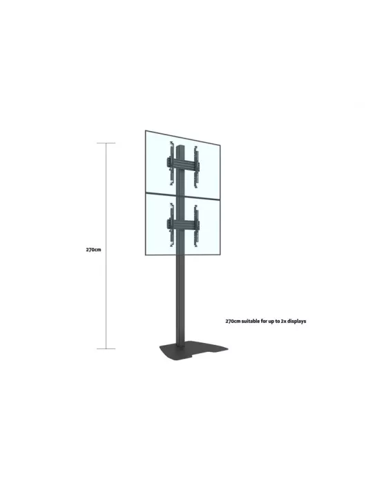 MULTIBRACKETS 5612 Bodenständer Multibrackets Floorstand Column Pro MBFSC2U 270 Schwarz - 2 Bildschirme 40 -65  VESA Max 400x4