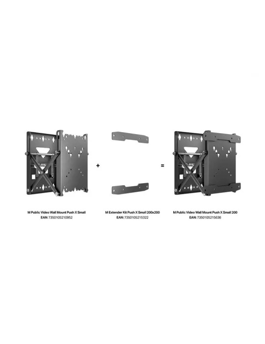 MULTIBRACKETS 5636 Support mural Multibrackets Video Wall Mount Push X Small 200 - screens 13-43  VESA Max 200x200 MULTIBRACKE