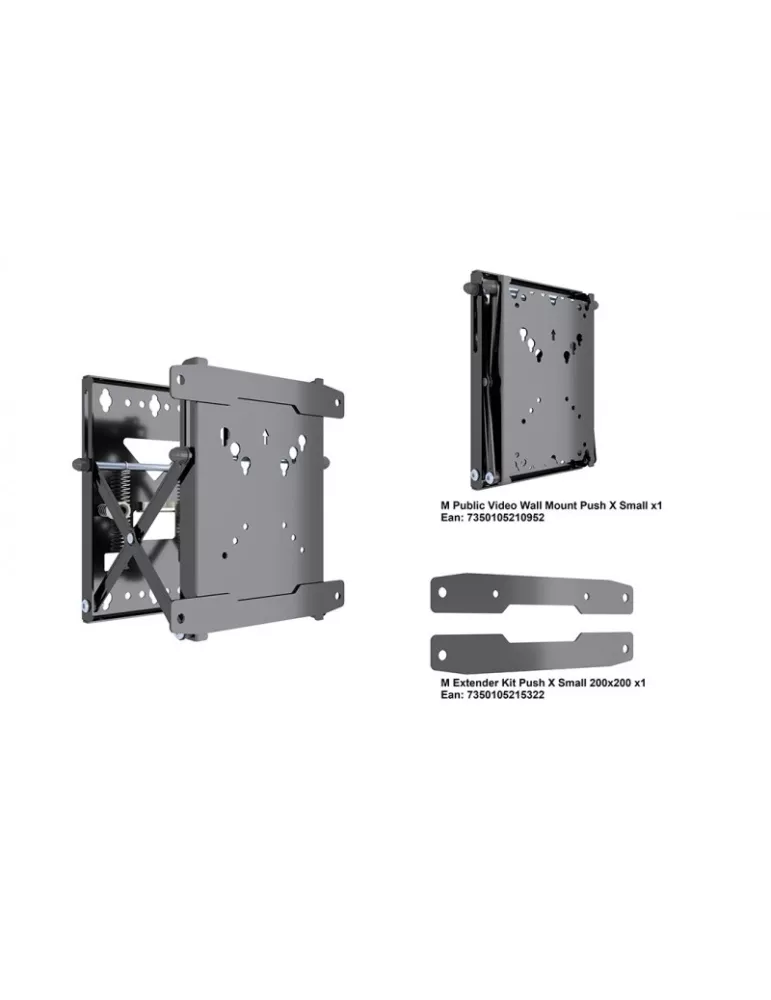 MULTIBRACKETS 5636 Support mural Multibrackets Video Wall Mount Push X Small 200 - screens 13-43  VESA Max 200x200 MULTIBRACKE