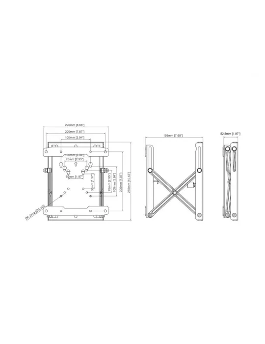 MULTIBRACKETS 5636 Support mural Multibrackets Video Wall Mount Push X Small 200 - screens 13-43  VESA Max 200x200 MULTIBRACKE