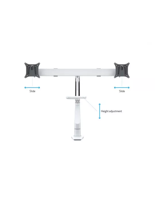 MULTIBRACKETS 6379 Soporte de mesa articulado Multibrackets Brazo elevador a gas c. Travesaño Duo - 2 pantallas 15 - 28  VESA