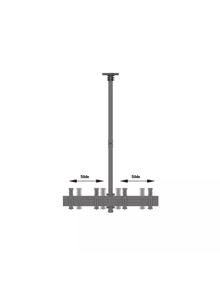 MULTIBRACKETS 2253 Support plafond Menuboard Multibrackets MBC2X1U Ceiling Mount Pro - 2 écrans 30"-42" VESA Max 200x200