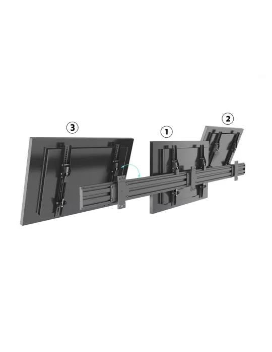 MULTIBRACKETS 4078 Multibrackets Wallmount Pro MBW3U Tilt Black - 3 screens 40 -75  VESA Max 600x400 MULTIBRACKETS MUL4078 | M
