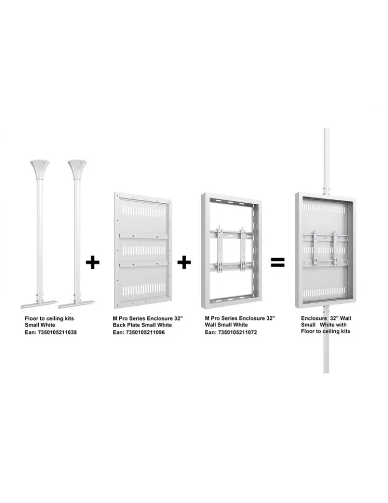 MULTIBRACKETS 1638 Support plafond Multibrackets Floor to Ceiling Kit Small White - écran 32  -43  screen MULTIBRACKETS MUL163
